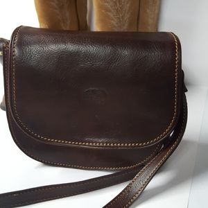 La Cuoieria Italy Brown Leather Crossbody Bag K